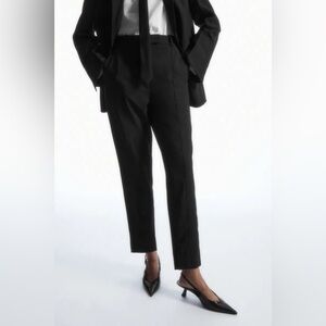 cos pintuck slim fit wool trousers